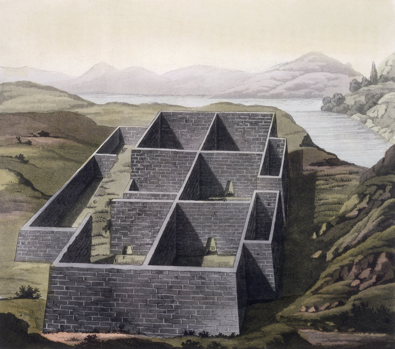 Resten van een Inca-paleis in Callo, Peru, uit 