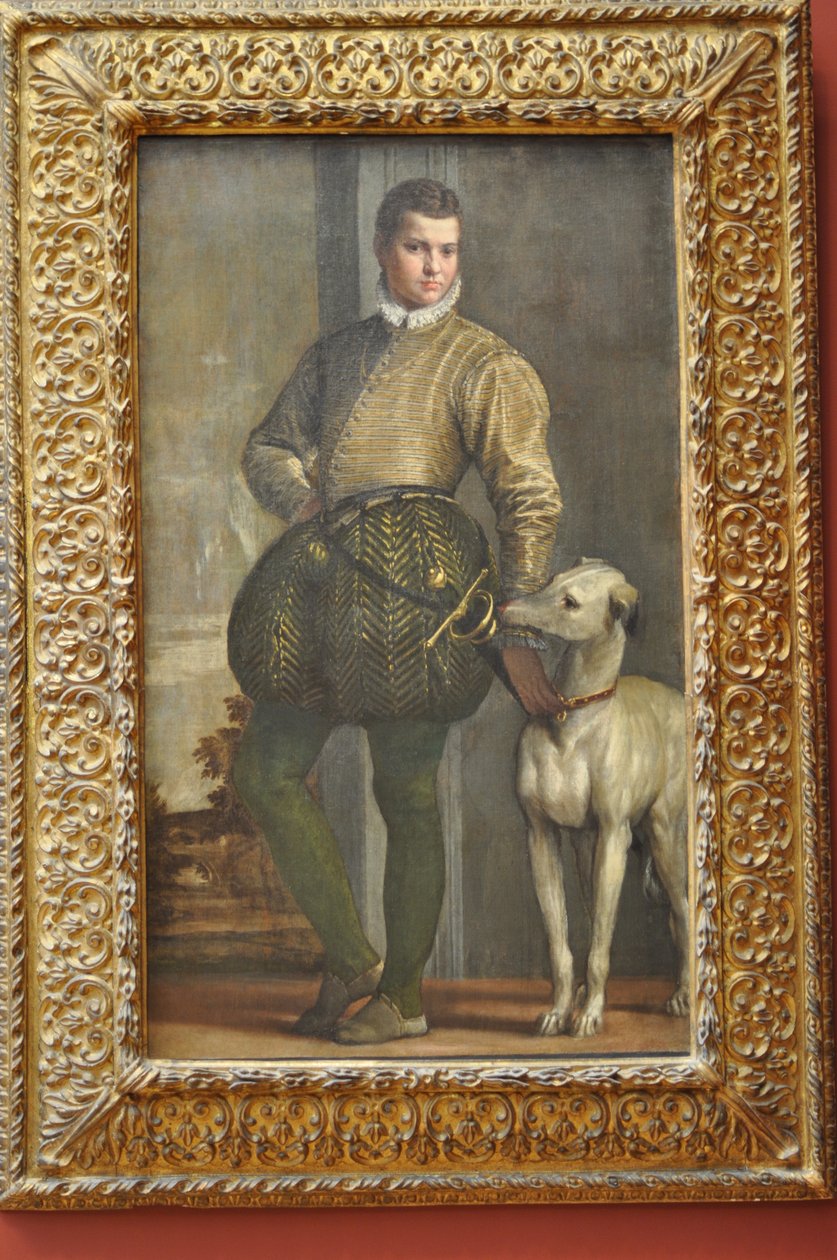 Jongen met een Windhond door Paolo Veronese