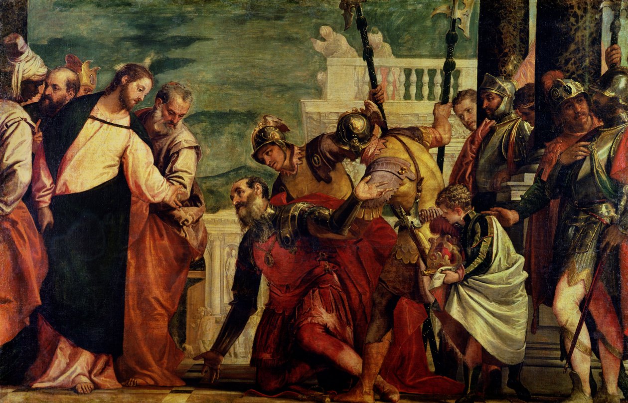 Jezus en de centurion door Paolo Veronese
