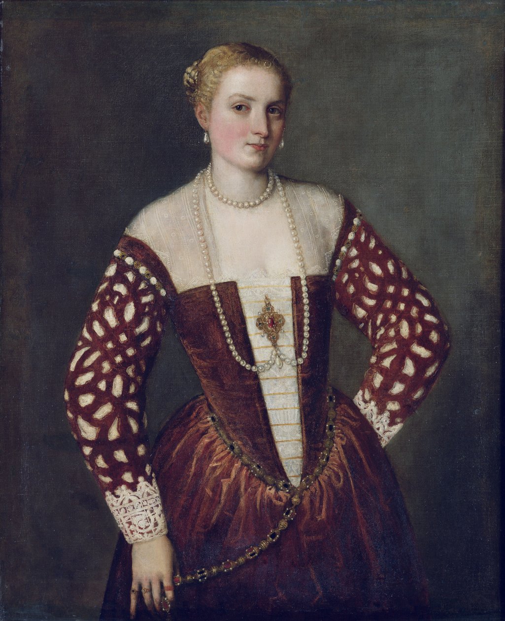 Portret van een vrouw door Paolo Veronese
