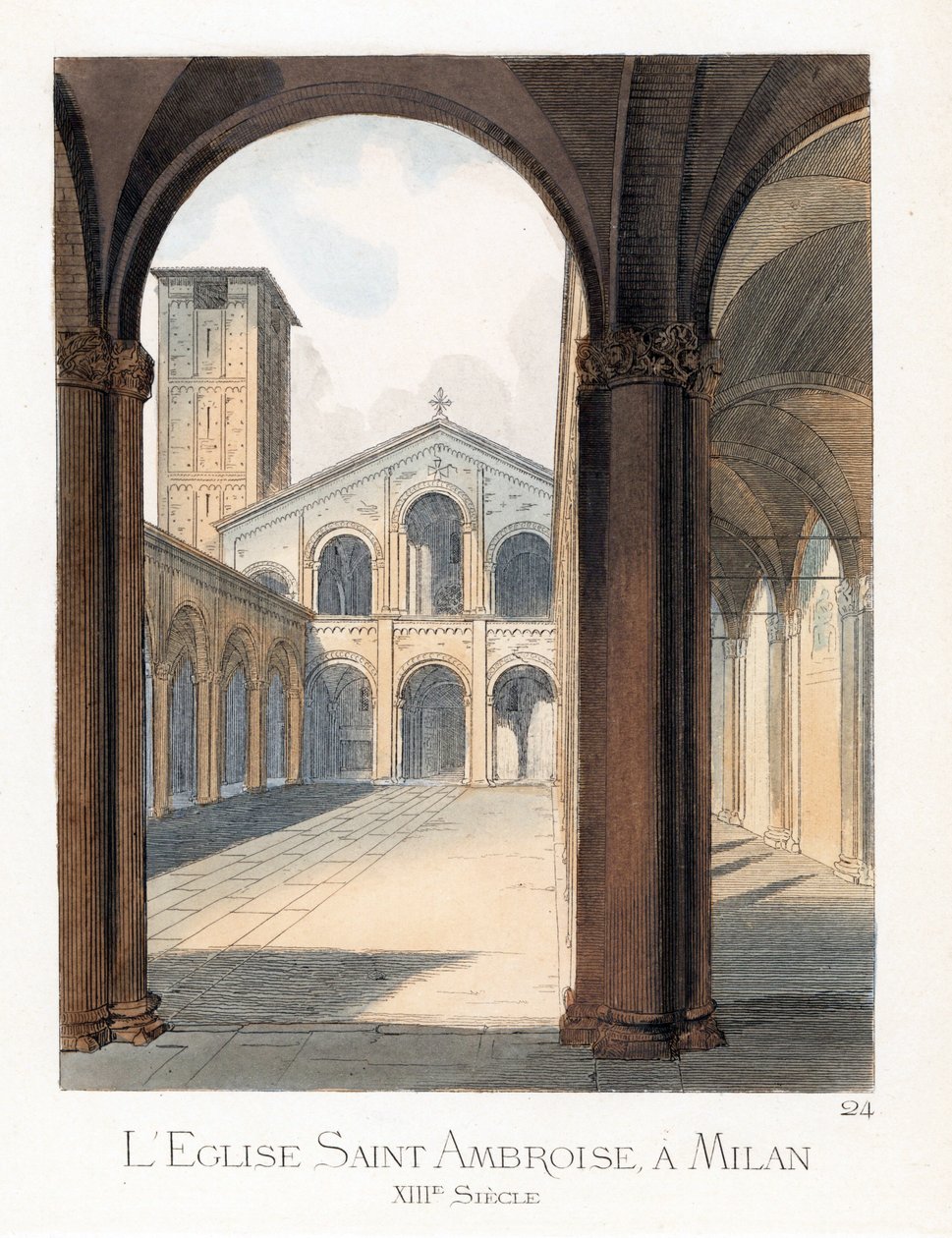 De binnenplaats van de Basiliek van Sant