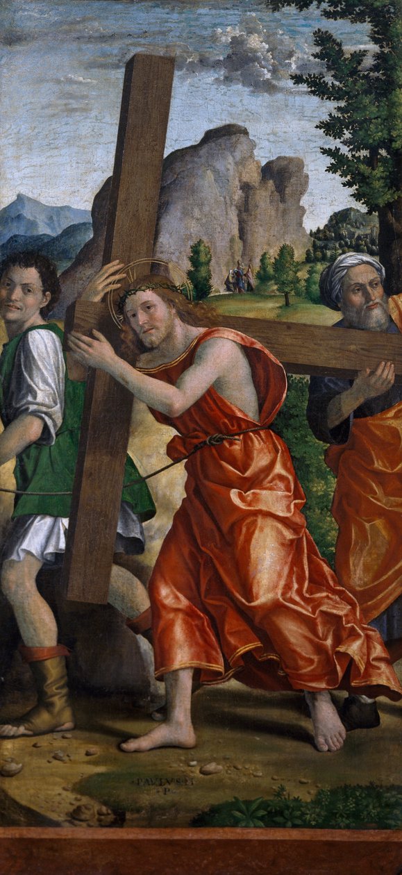 Weg naar Calvarie (detail) door Paolo Morando Cavazzola