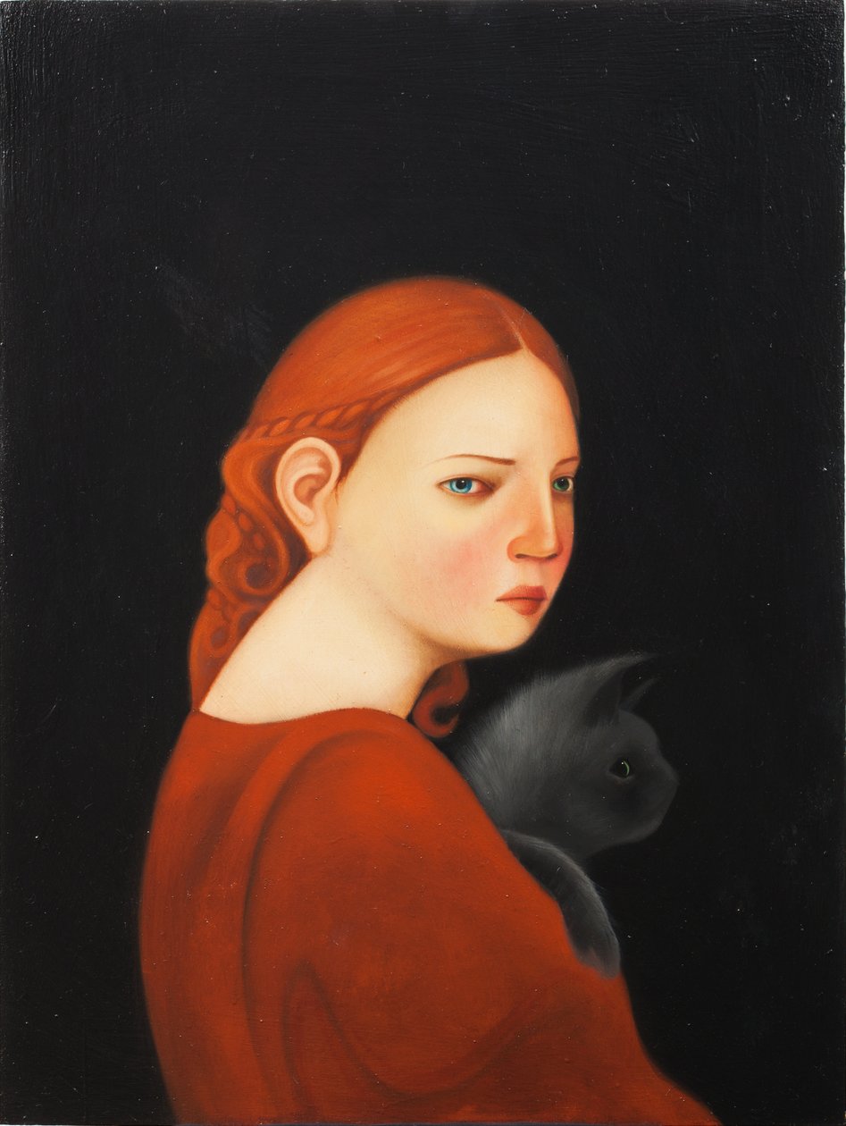 Laura, 2019 (olieverf op houtpaneel) door Paolo Perfranceschi