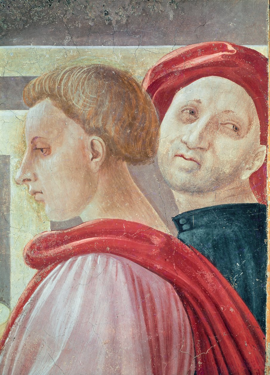 Hoofden van twee mannen, uit de Presentatie van Maria in de Tempel, 1433-34 (detail) door Paolo Uccello