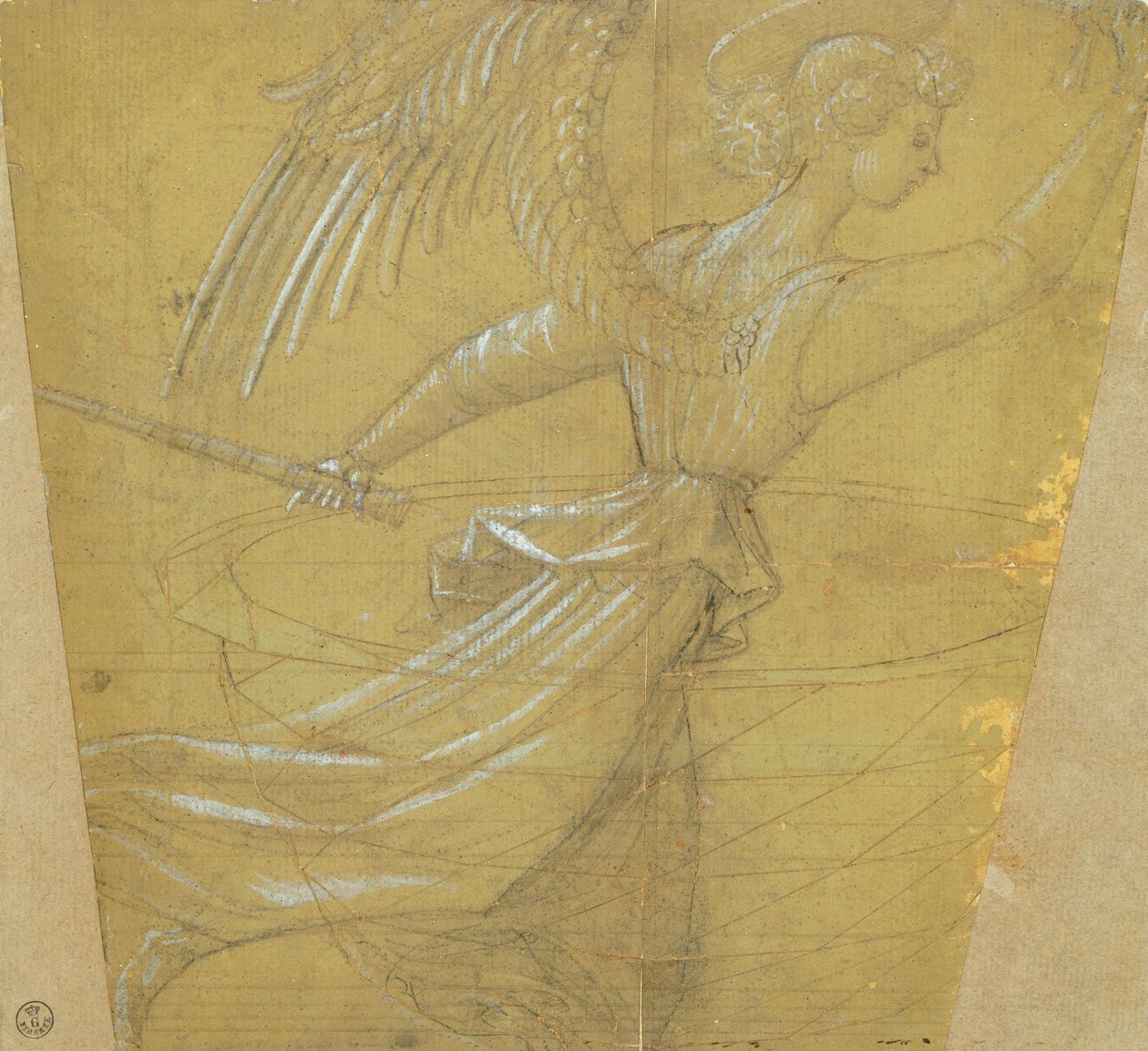 Studie van kelk met engel door Paolo Uccello