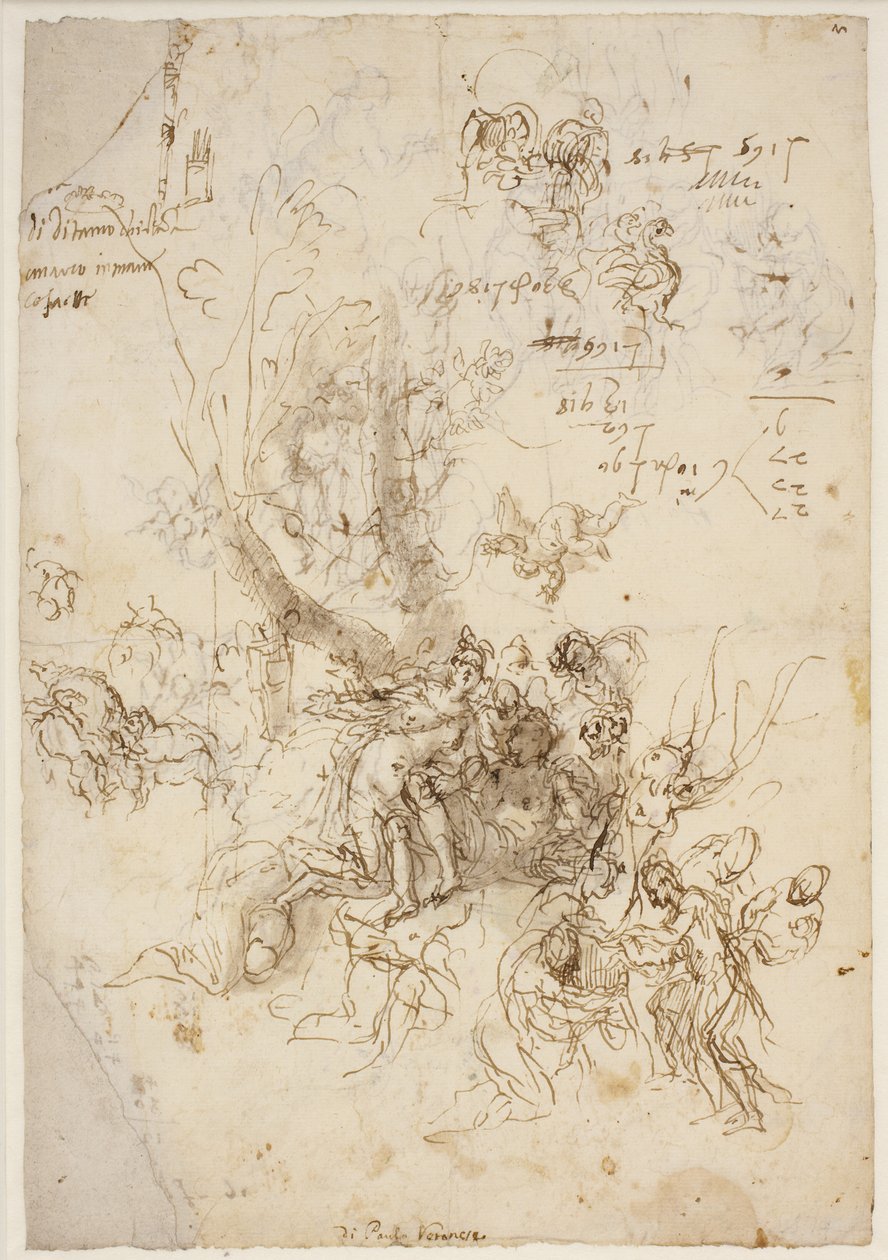 Schetsen voor de geboorte en dood van Adonis door Paolo Veronese