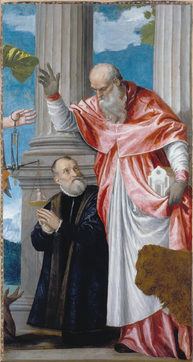 Sint-Hiëronymus en een schenker door Paolo Veronese
