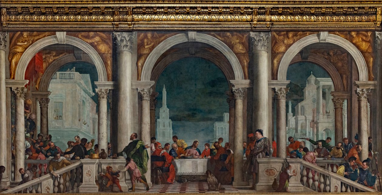 Het feest in het huis van Levi, 1573 door Paolo Veronese