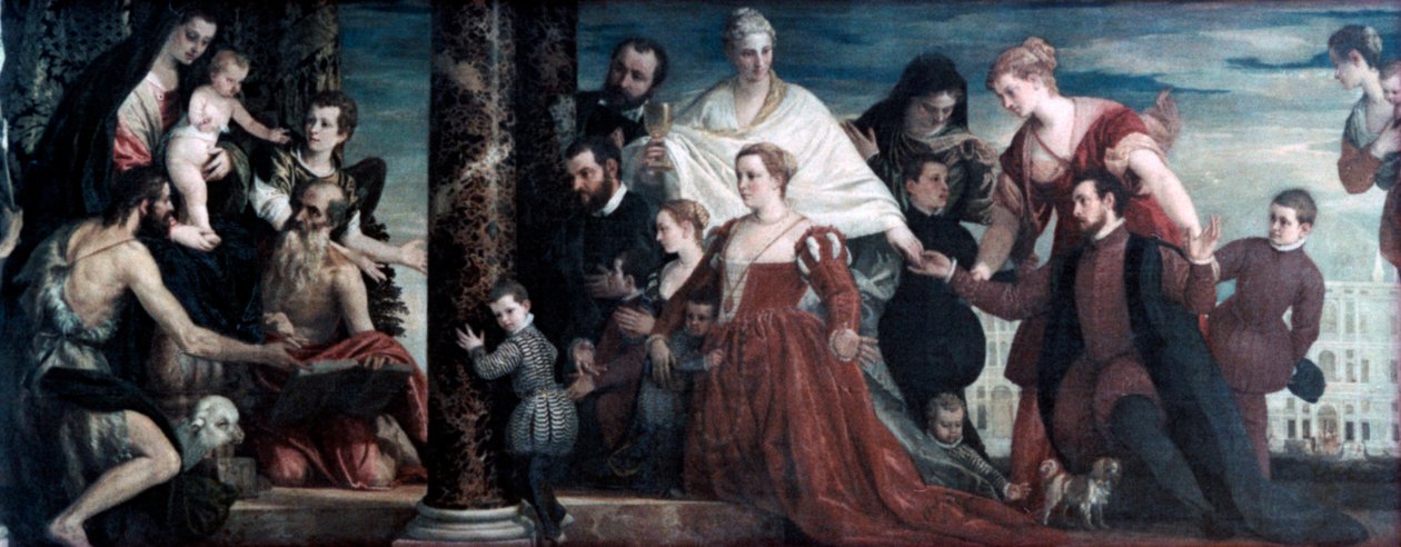 De Madonna en de familie Cuccina, 1571 door Paolo Veronese