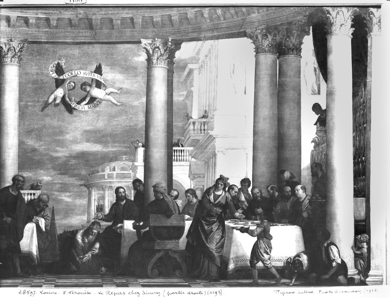 De maaltijd in het huis van Simon de Farizeeër (detail) door Paolo Veronese
