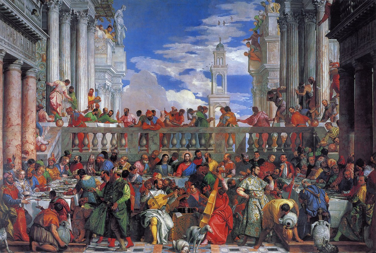 Het bruiloftsfeest te Kana, 1563 door Paolo Veronese