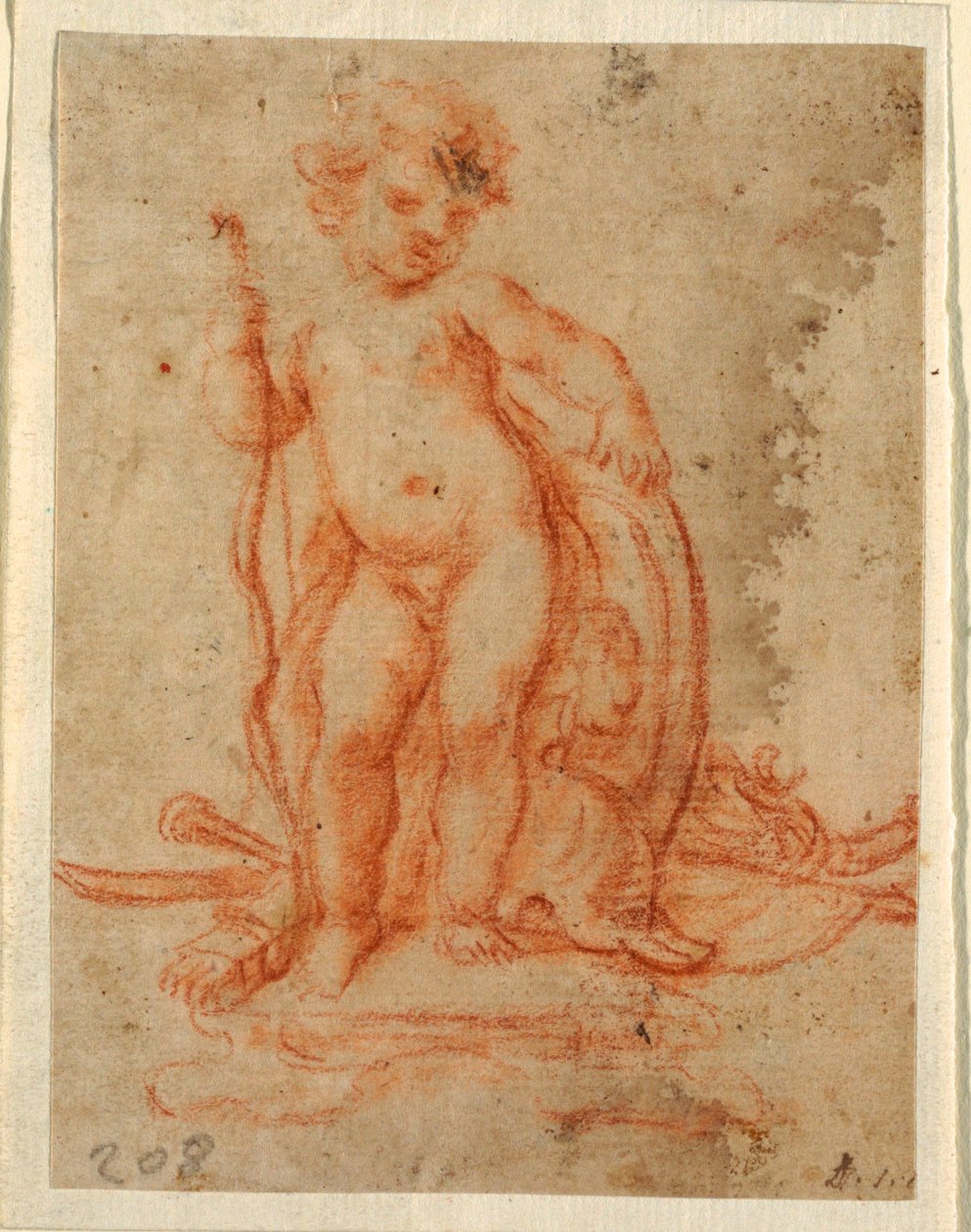 Ontwerp voor Cupido en Trofee van Wapens door Paolo de Mattheis