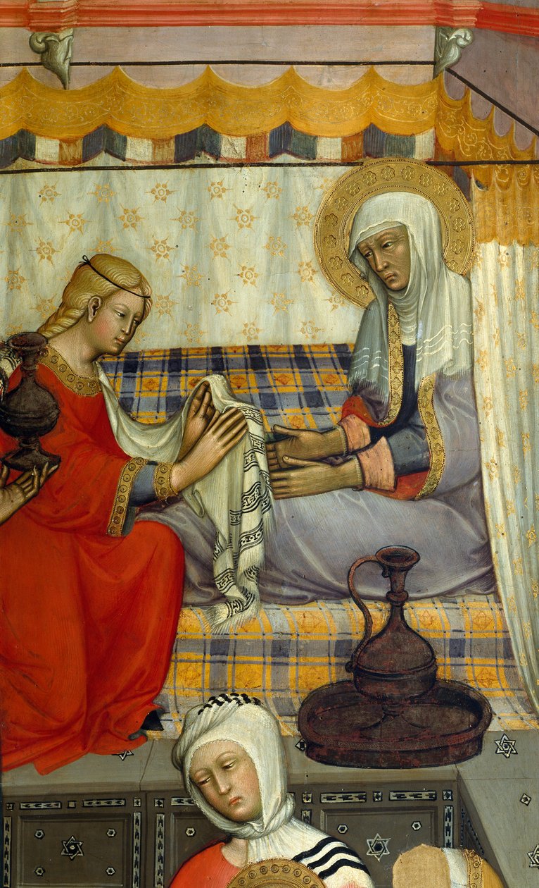 Altaarstuk van de Geboorte van de Maagd (detail) door Paolo di Giovanni Fei