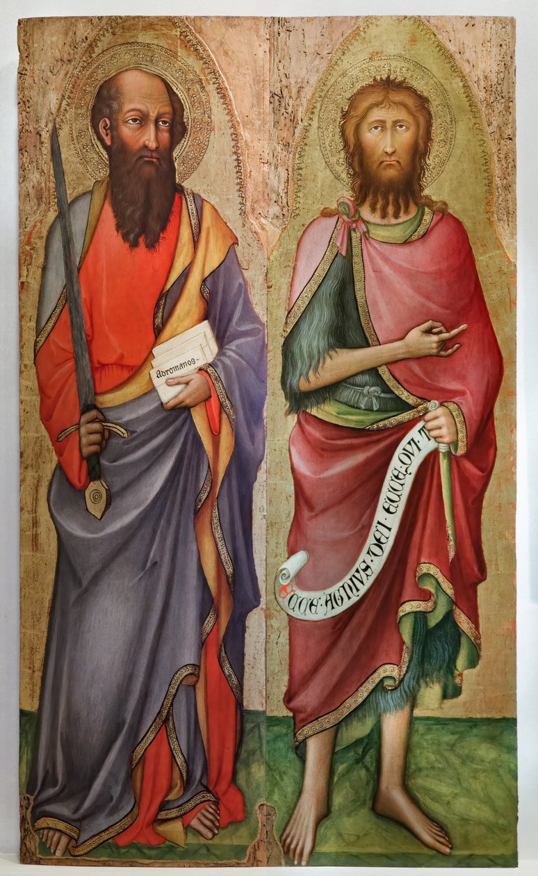 St. Paulus en St. Johannes de Doper door Paolo di Giovanni Fei