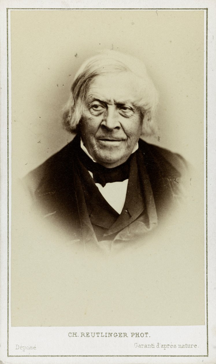 Portret van Jules Michelet 1798-1874, ca. 1870 door Paris . Photo studio Reutlinger