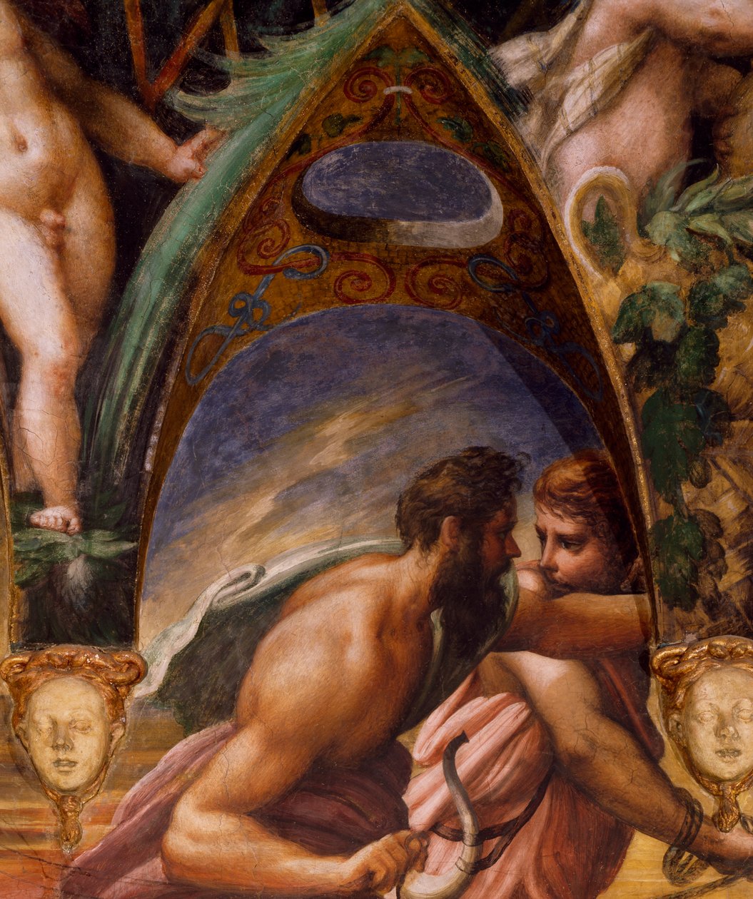 Metgezellen van Actaeon, uit de Mythe van Diana en Actaeon door Parmigianino