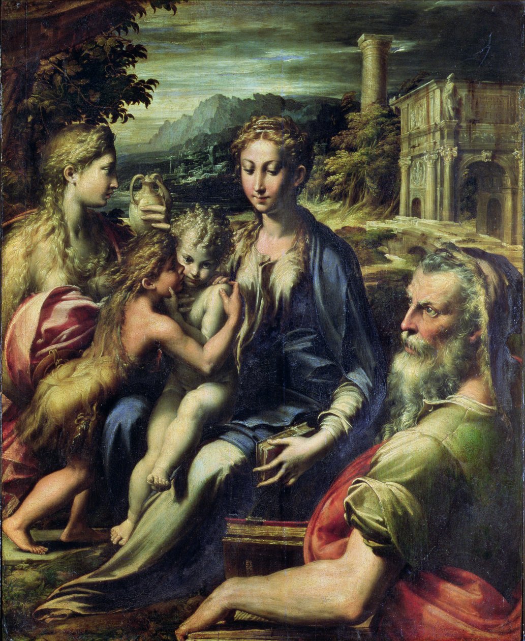 Madonna met Sint Zacharias, c.1527-30 door Parmigianino