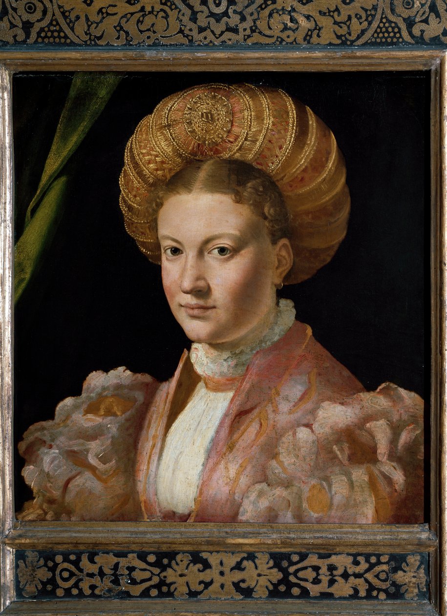 Portret van een jonge vrouw gravin Gozzadini door Parmigianino