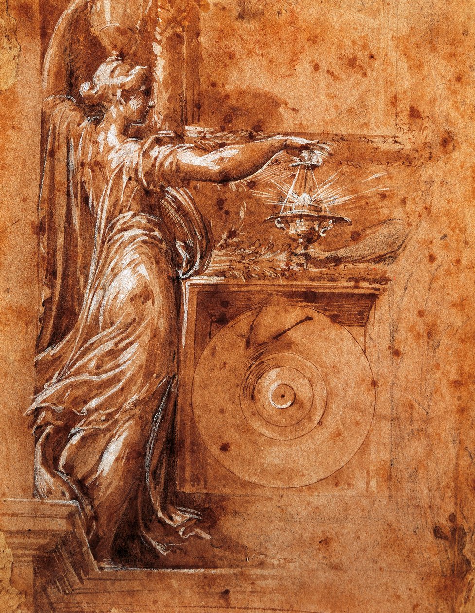 Studie van de Maagd voor kerk van Detached door Parmigianino