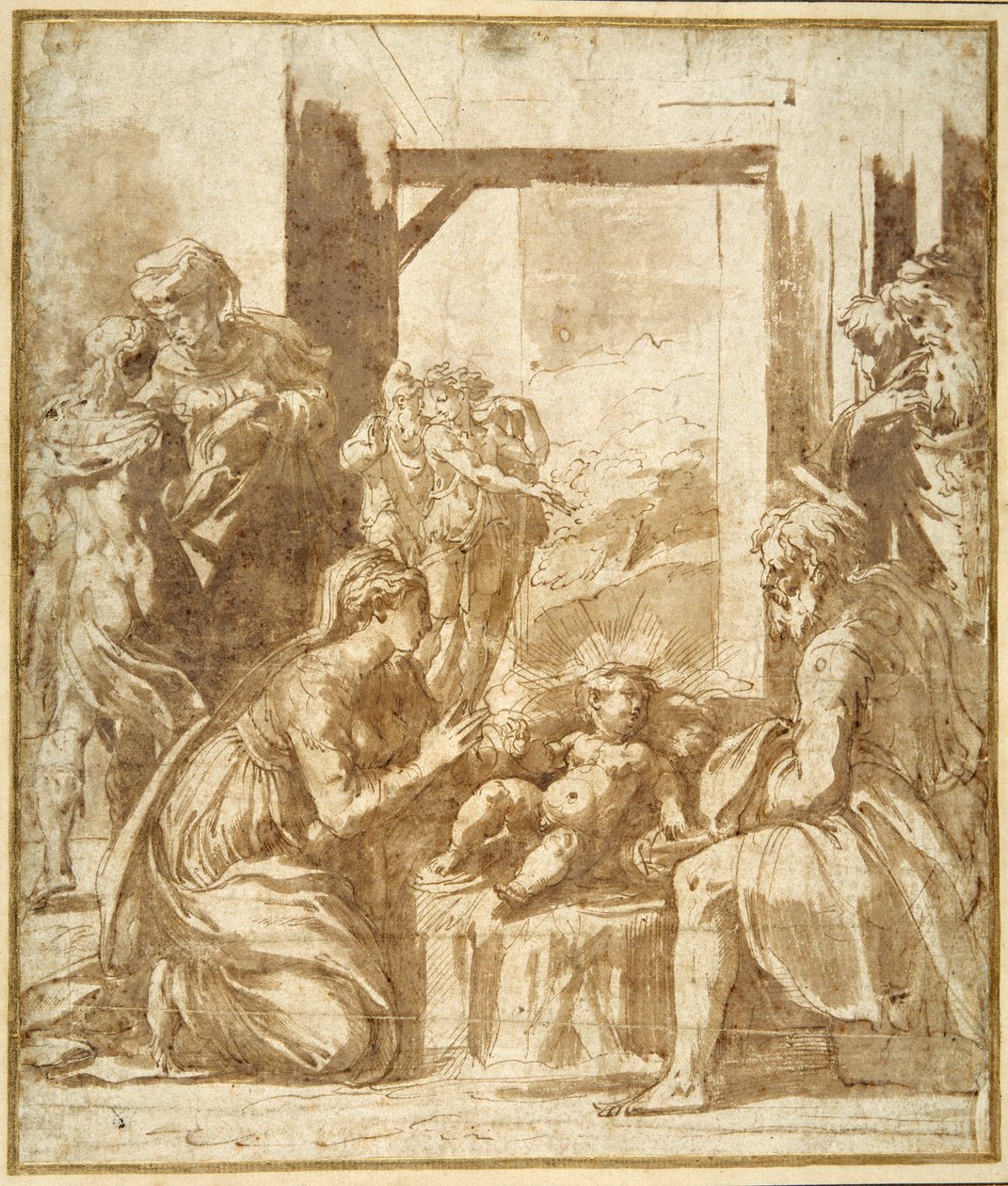 De Geboorte door Parmigianino