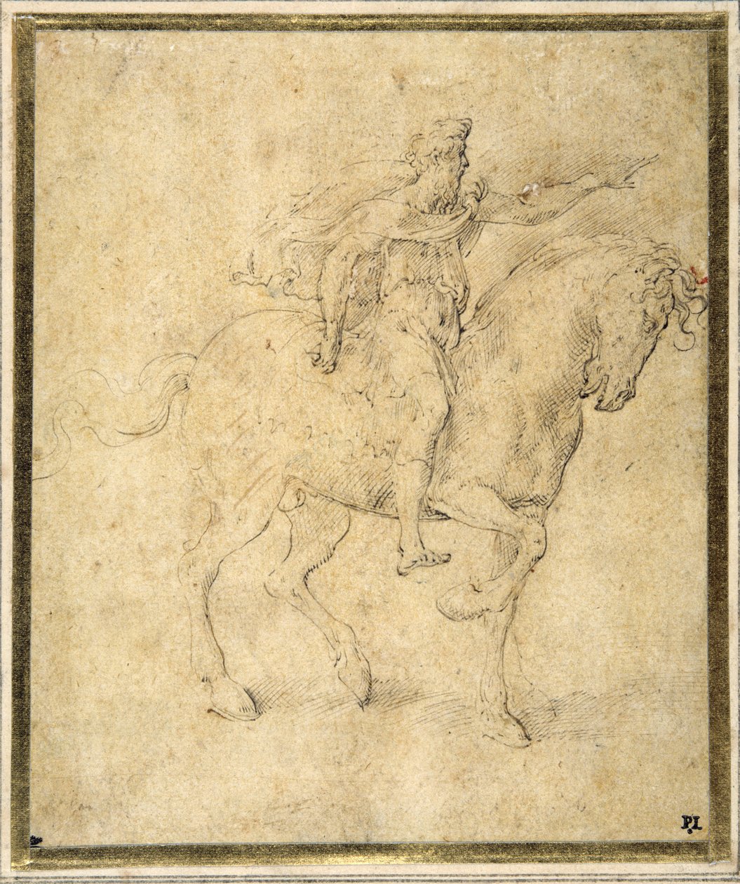 Ruiterfiguur door Parmigianino