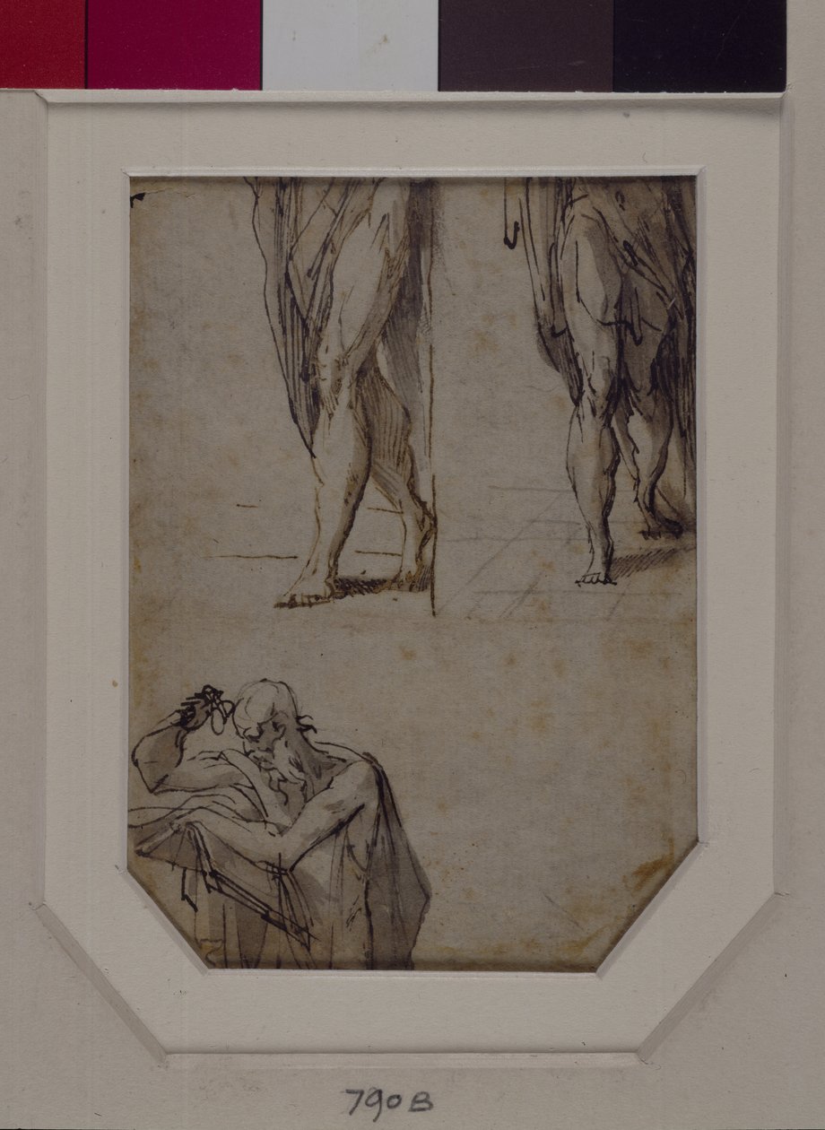 Studies van mannen door Parmigianino