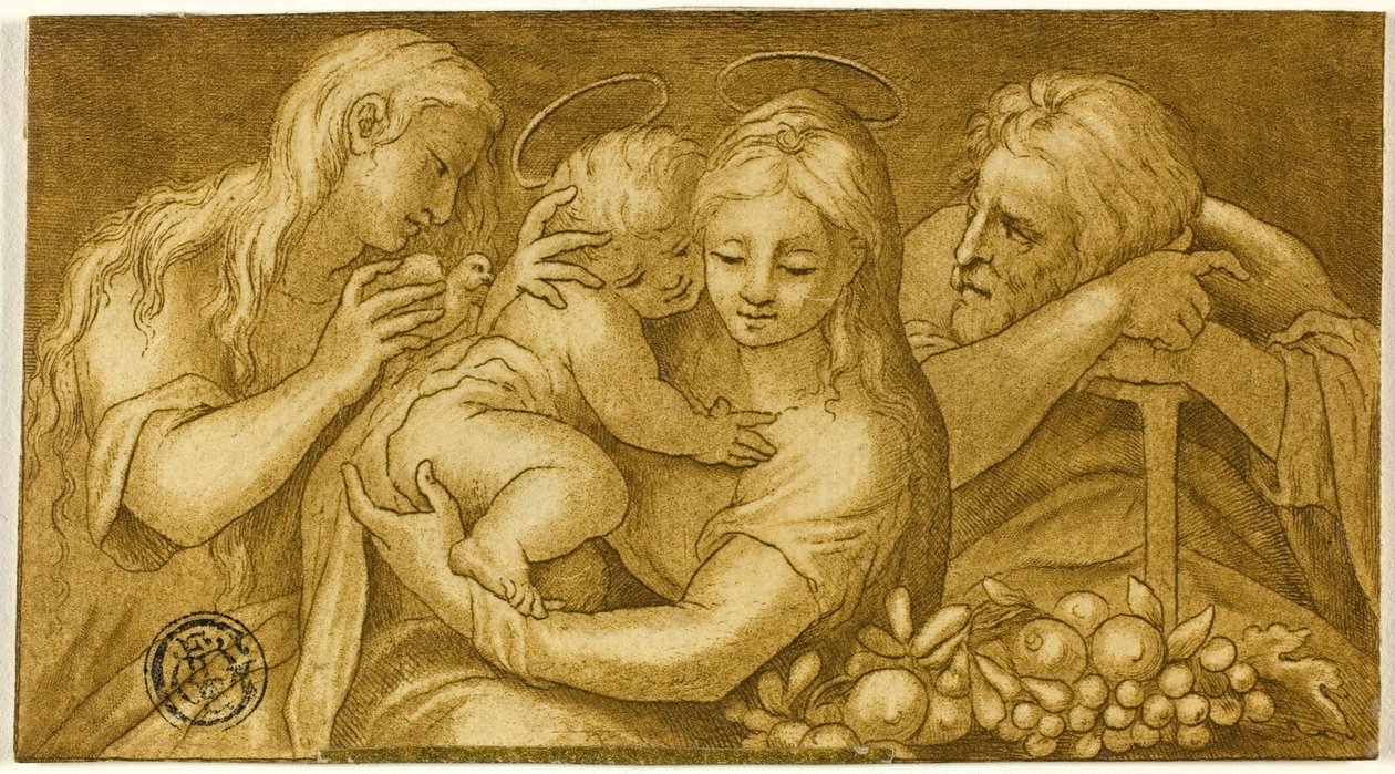 Heilige Familie met Maria Magdalena door Parmigianino