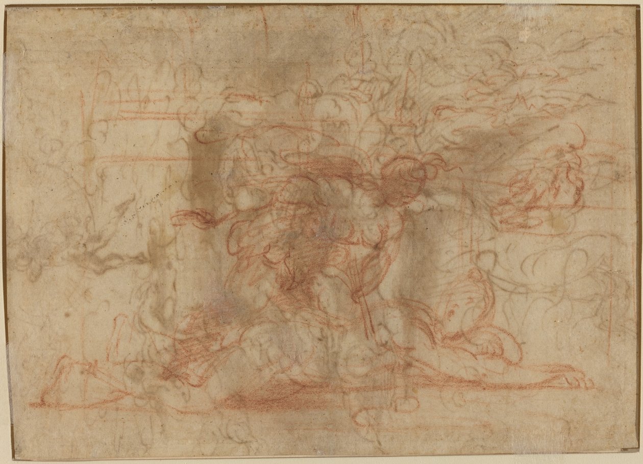 Jael en Cisera? [verso] door Parmigianino