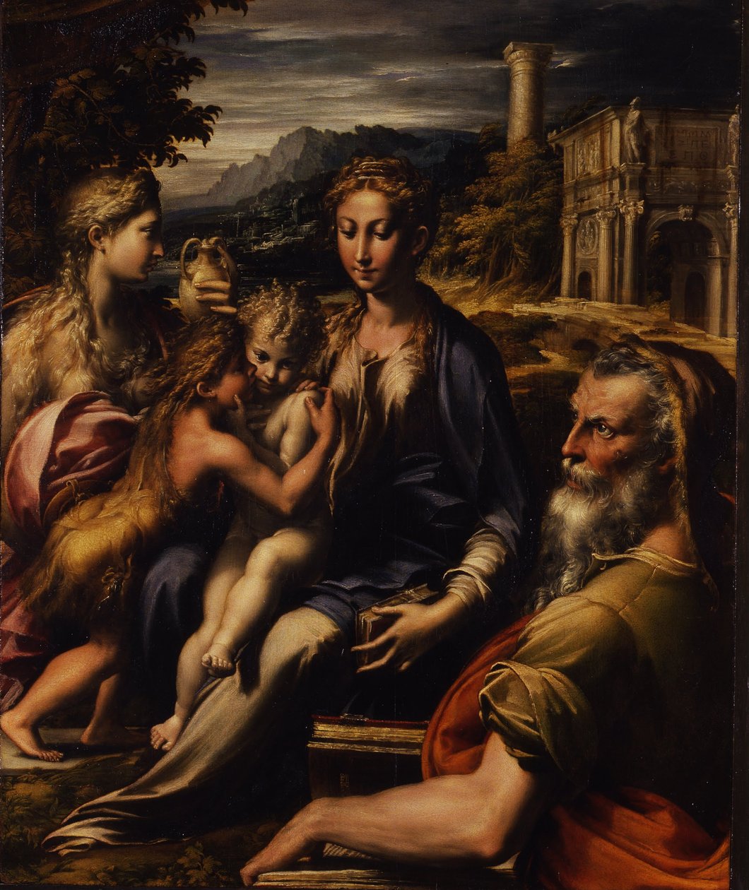 Madonna en Kind met Heilige Madonna di San Zaccaria, ca. 1535 door Parmigianino