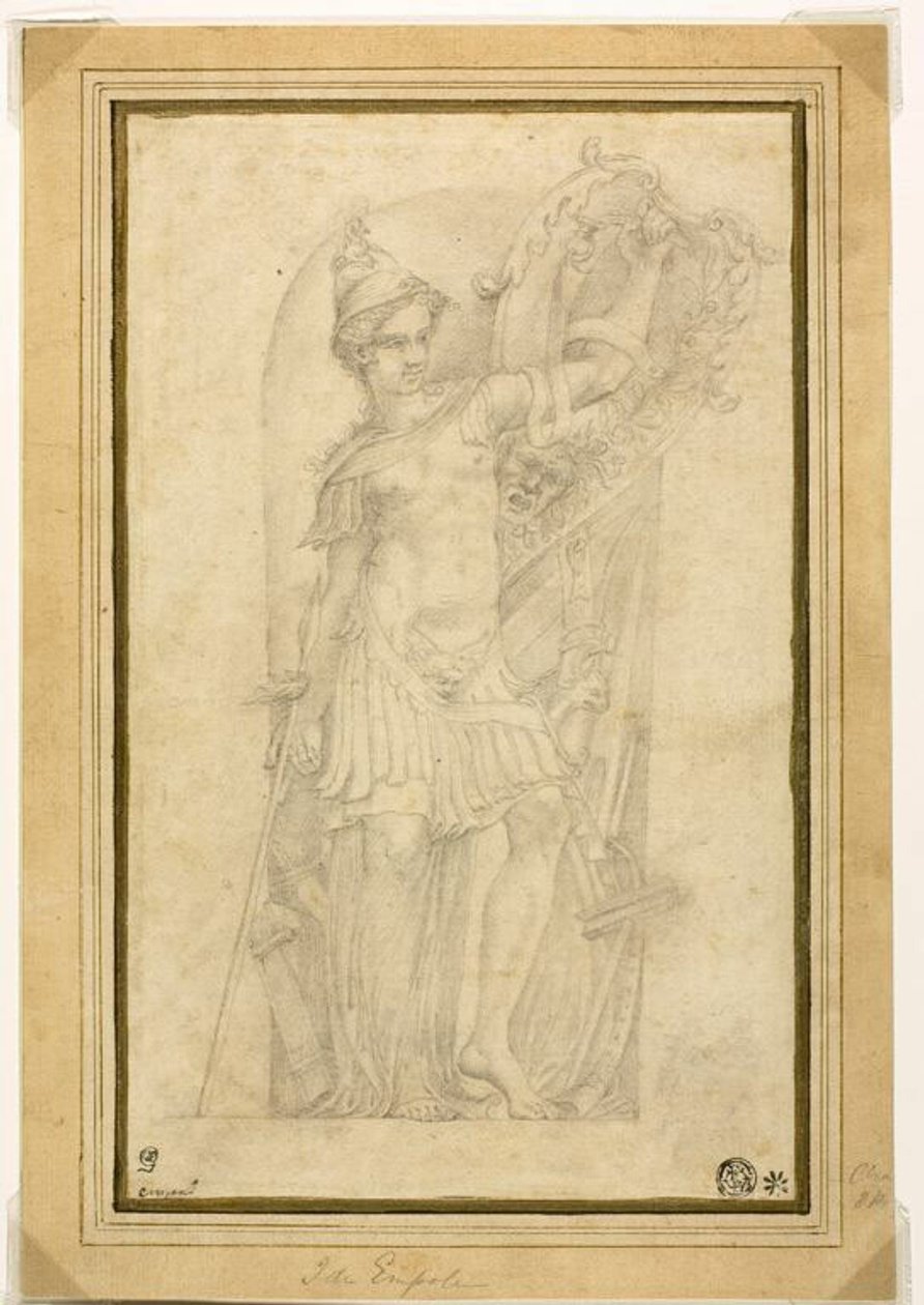 Minerva (of Bellona) in een niche door Parmigianino