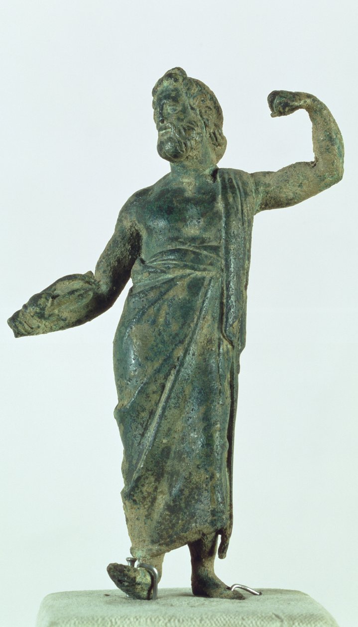 Shami-figuur, mogelijk Zeus of Poseidon, teruggevonden uit de verwoeste tempel in de stad Nehavand (bekend als Laodicea), Iran door Parthian School