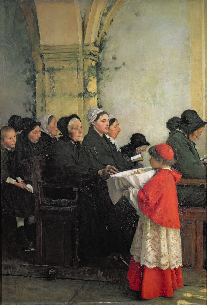 Het gewijde brood, 1885 door Pascal Adolphe Jean Dagnan Bouveret