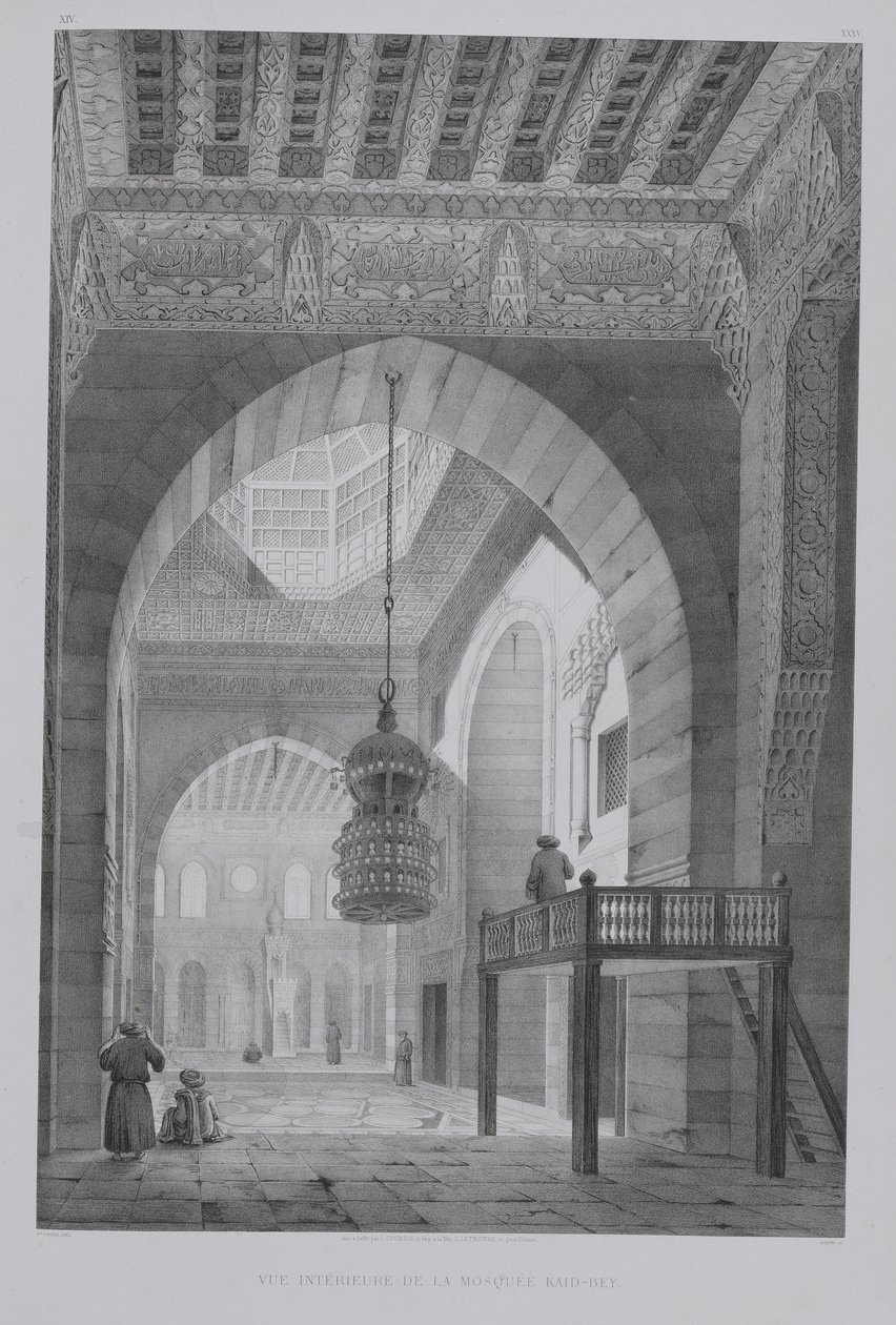 Interieur van de moskee van Kaid-Bey, plaat 55 uit 