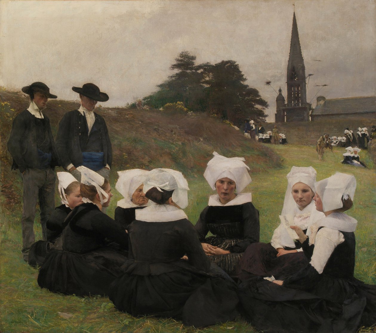 Les Bretonnes au Pardon door Pascal Adolphe Jean Dagnan Bouveret