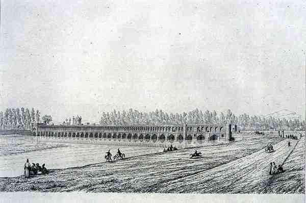 Allah Verdi Khan Brug, in Isfahan, uit 