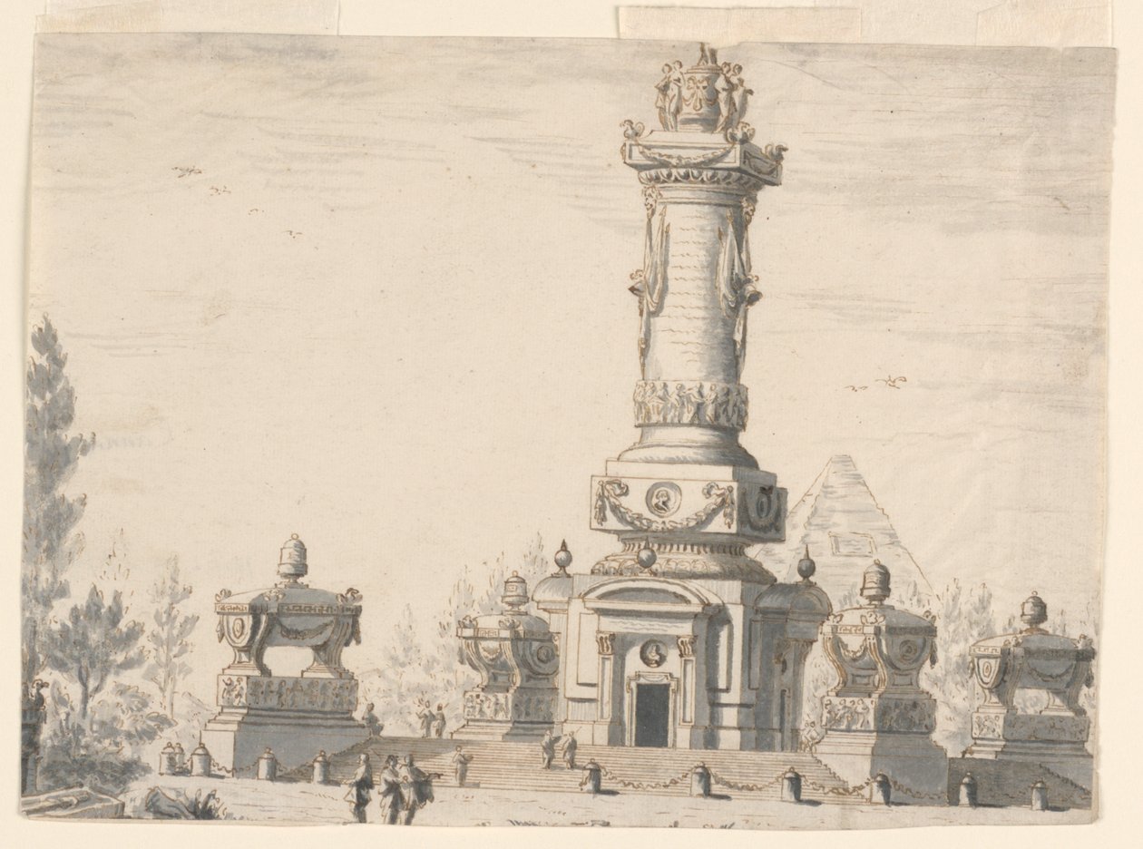 Ontwerp voor een podium: Een begraafplaats door Pasquale Canna
