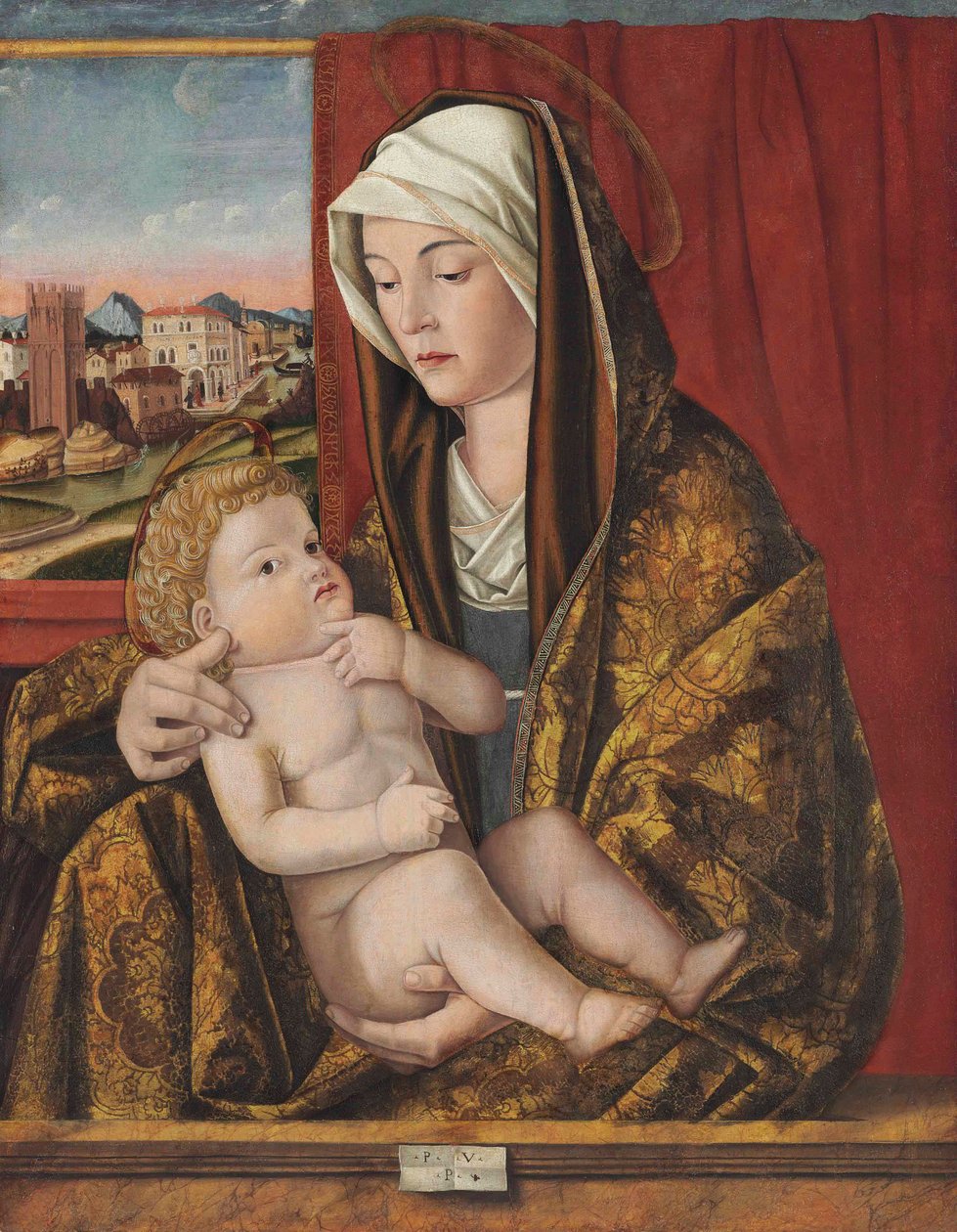 De Madonna en Kind door Pasqualino Veneto (fl.1496 1504)