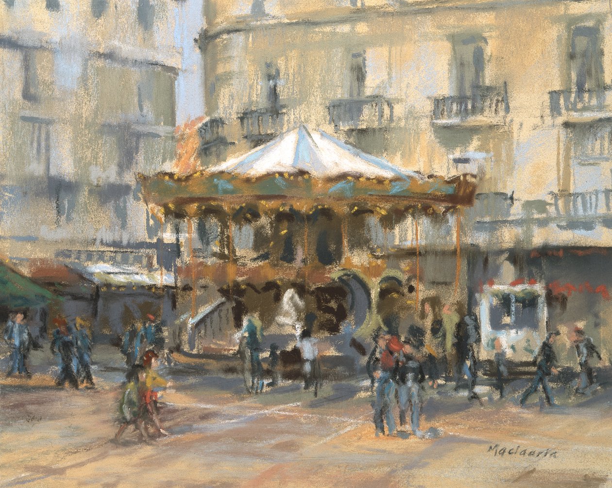Kleine draaimolen, Montpellier door Pat Maclaurin