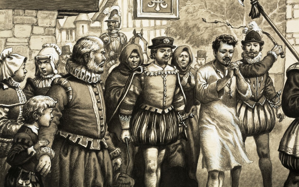 Koning Hendrik III zou door de straten lopen in een haarhemd door Pat (1907 95) Nicolle