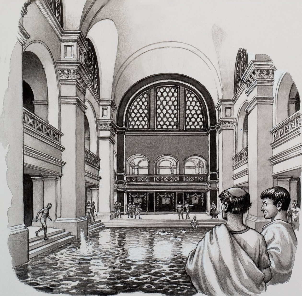 Romeinse baden door Pat (1907 95) Nicolle