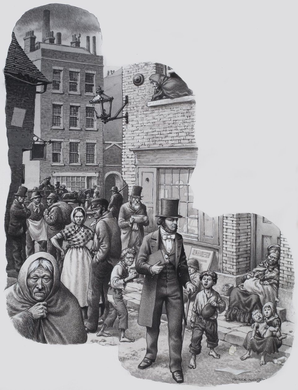 William Booth (1829-1912) en het Leger des Heils door Pat (1907 95) Nicolle