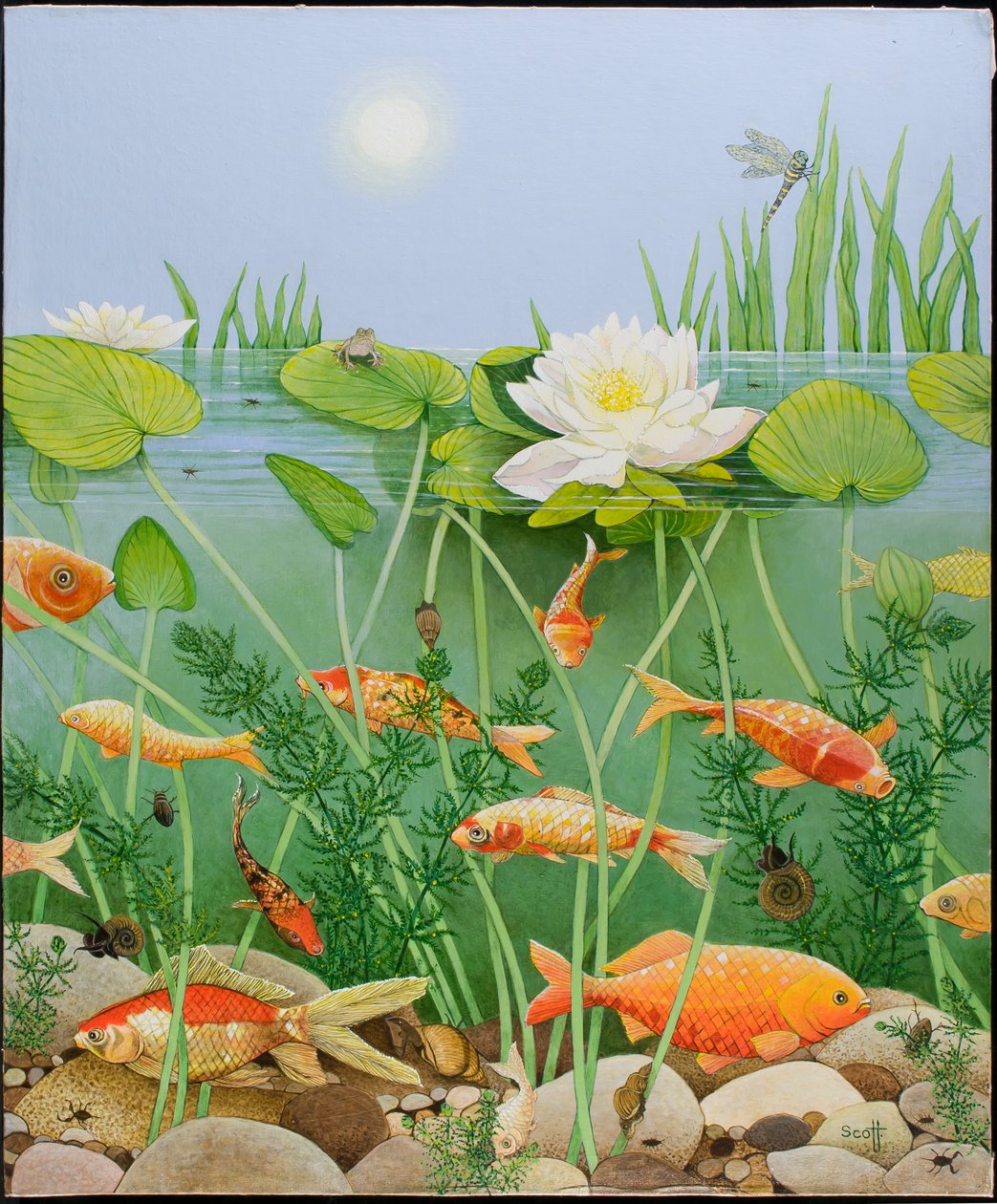 De gouden aanraking, 2011 (acryl op calico) door Pat Scott