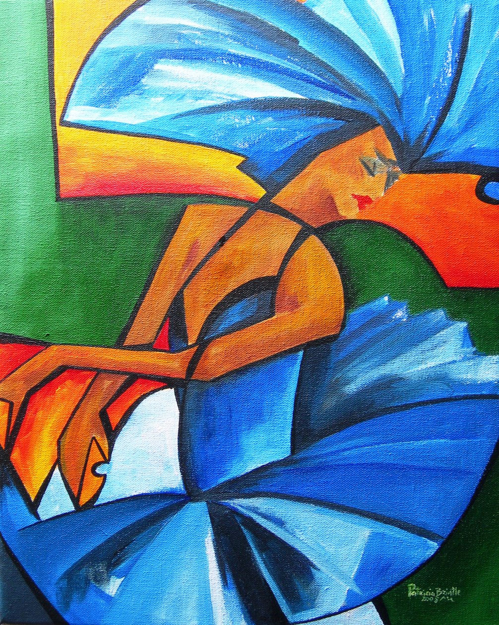 Dans in blauw door Patricia Brintle