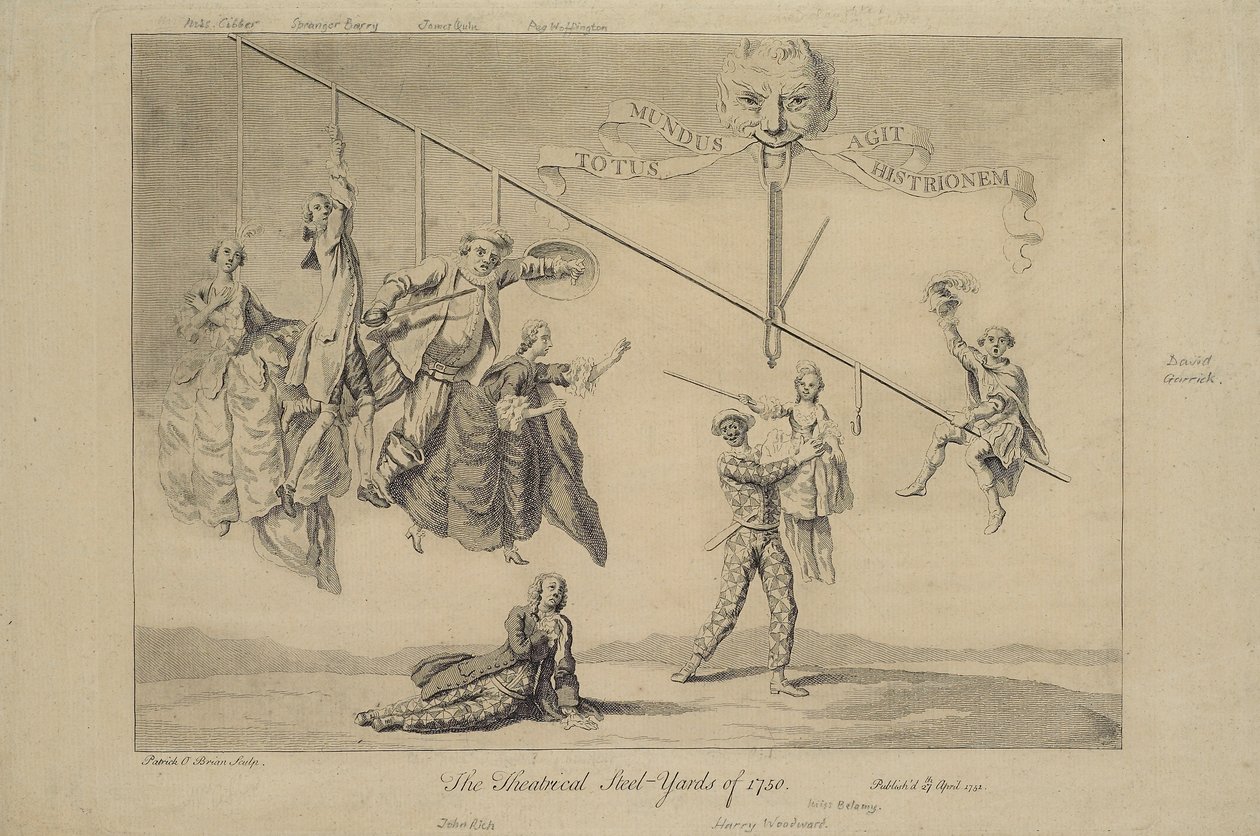 De theatrale weegschalen van 1750, 1741 door Patrick OBrian