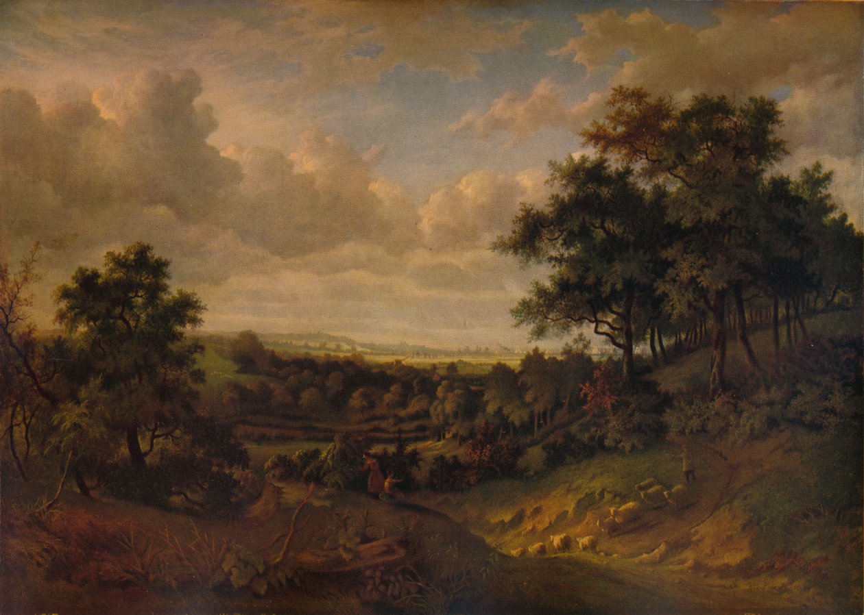 Een Uitzicht op de Theems: Greenwich in de verte, 1820 door Patrick Nasmyth