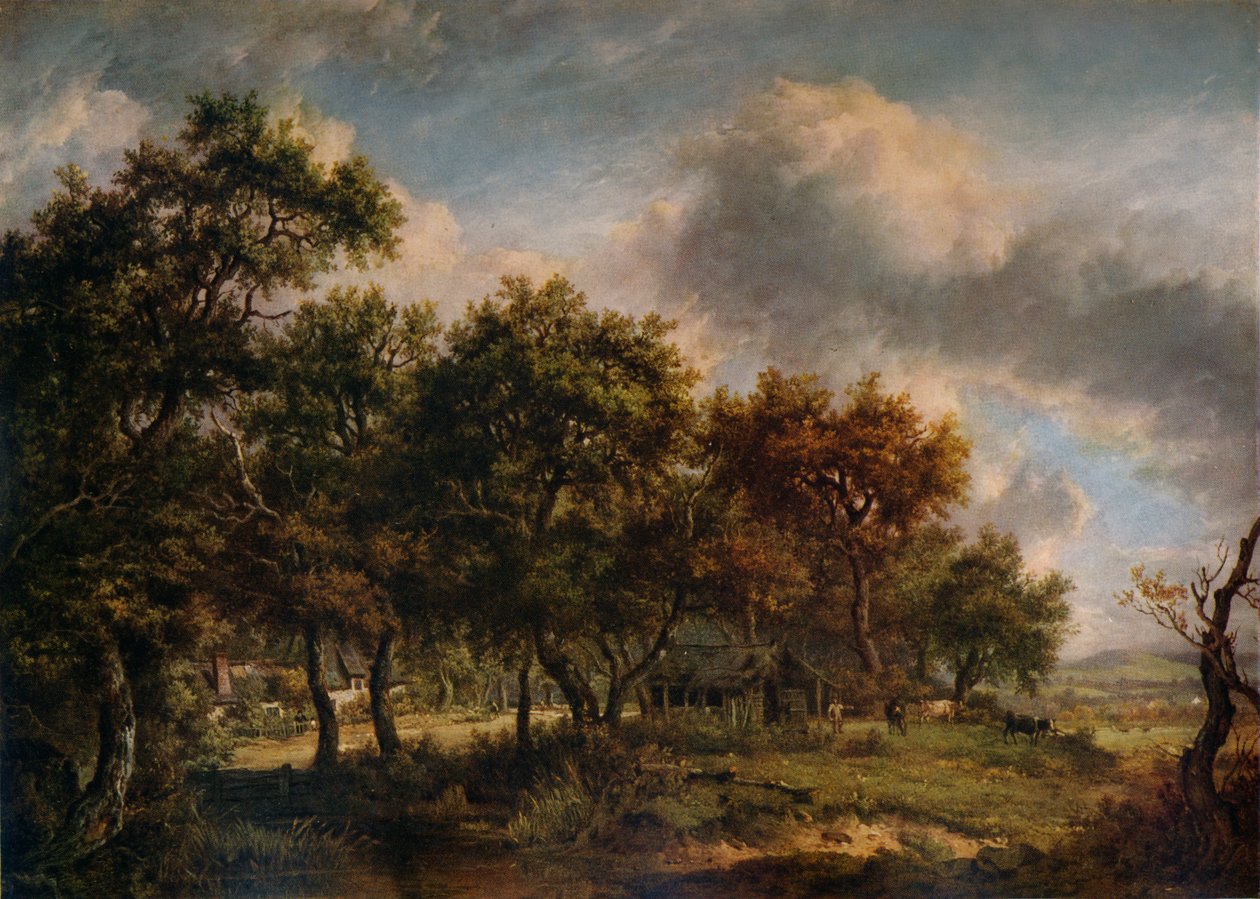 Een houthakkershuisje, 1820 door Patrick Nasmyth