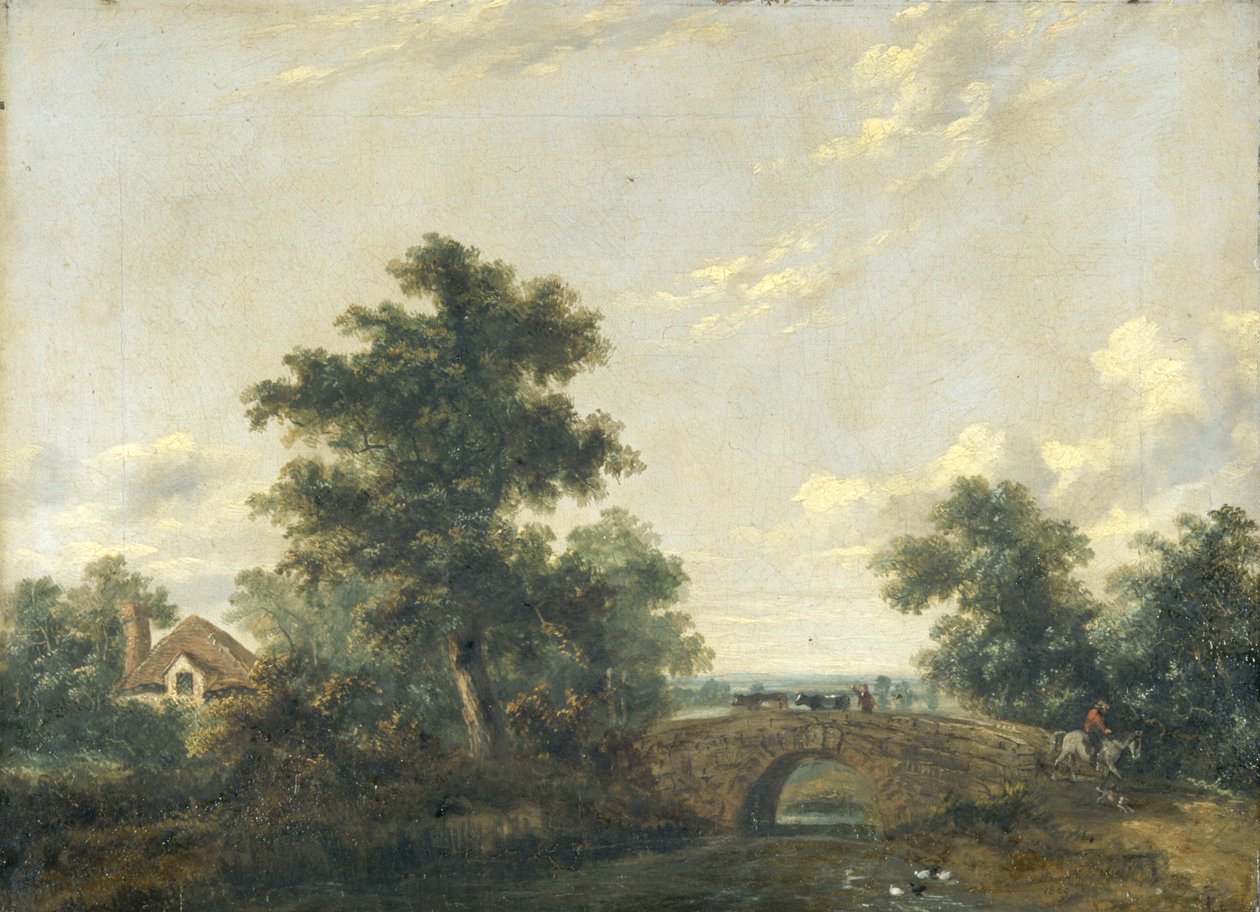 Landschap met brug door Patrick Naysmith