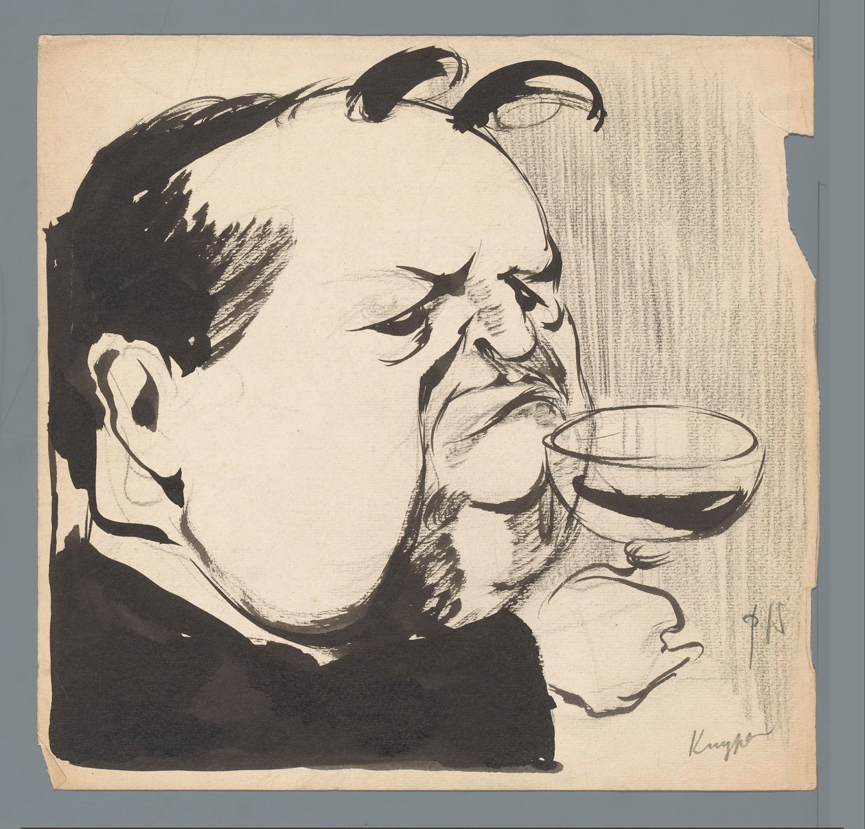 Abraham Kuyper door Patricq Kroon (signed by artist)