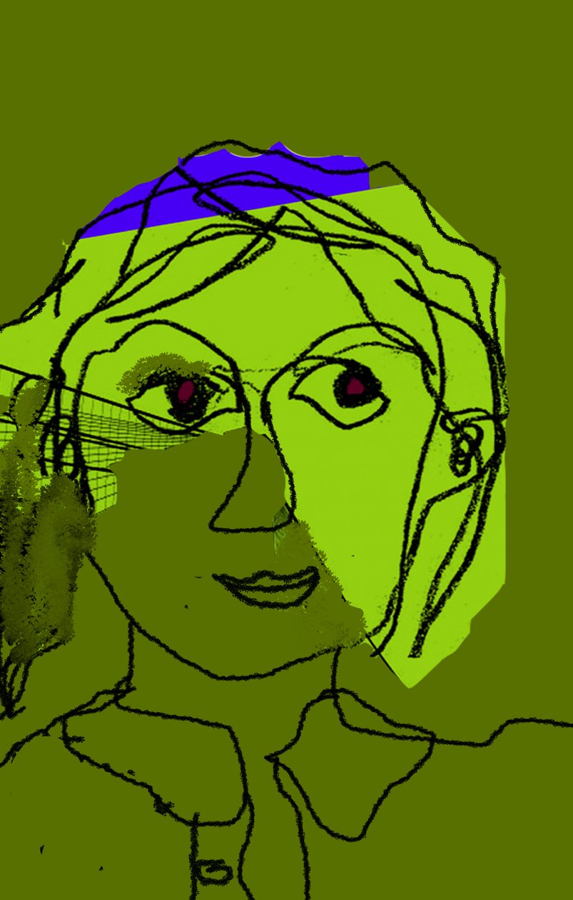 Pensieri, 2019 (digitaal, acryl) door Patrizia La Porta