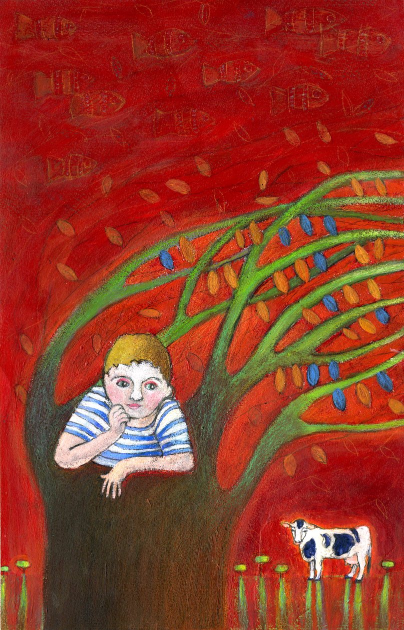 Boom, 2025 (Acryl op papier) door Patrizia La Porta